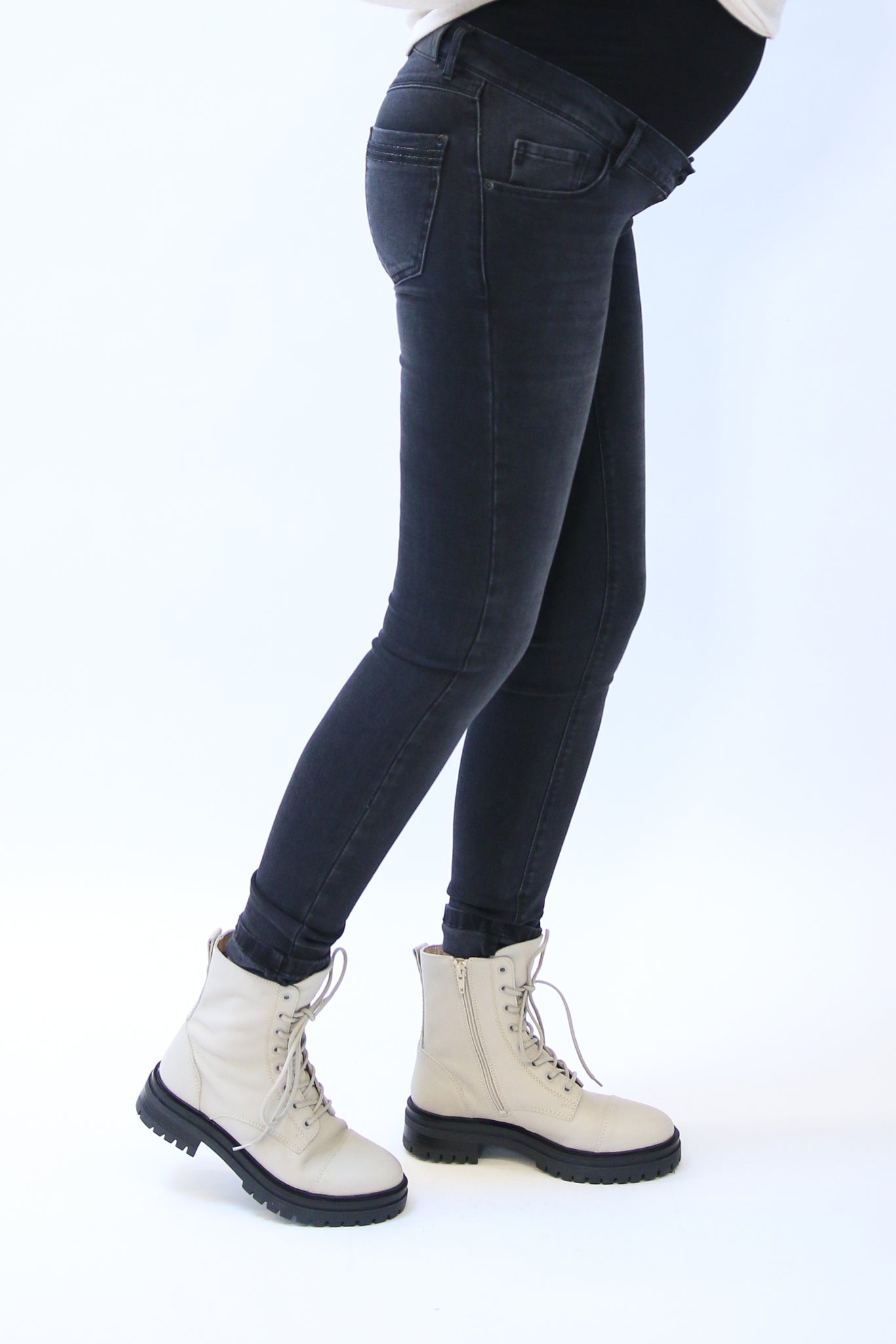 Jeans sophia 32" Embroidery | Charcoal