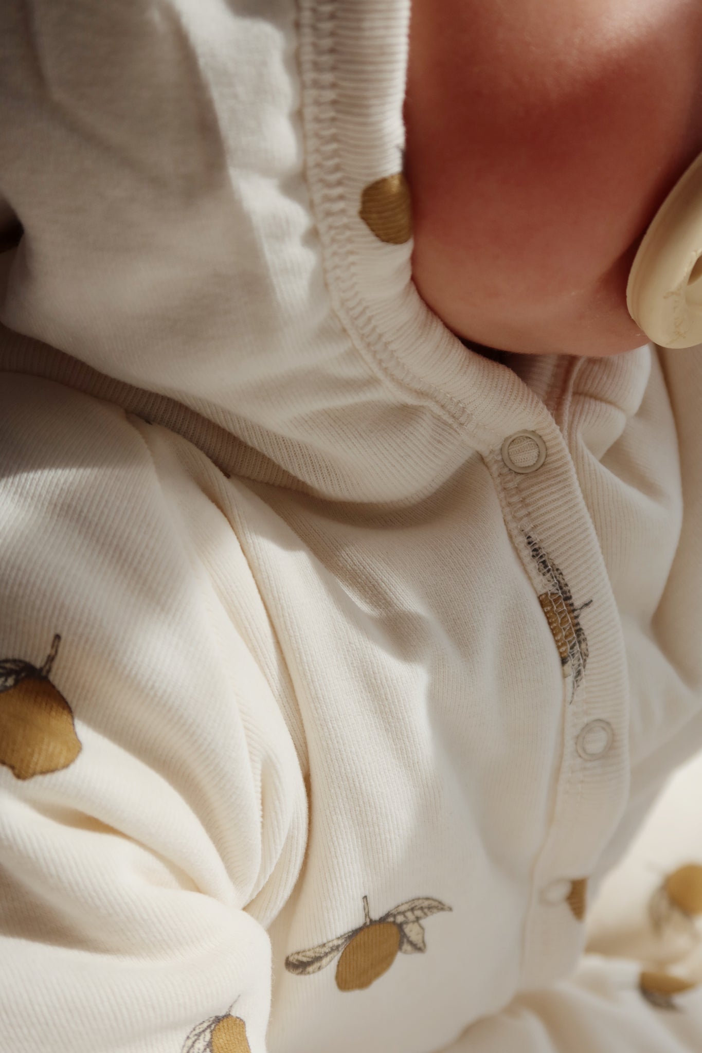 Newborn onesie met capuchon | Buitenpakje - Lemon