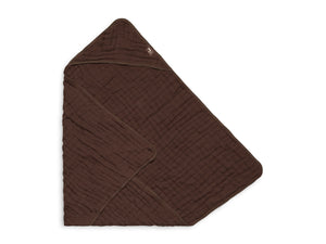 Badcape wrinkled cotton 75x75cm | Chestnut