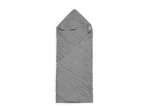 Badcape wrinkled cotton 75x75cm | Storm grey