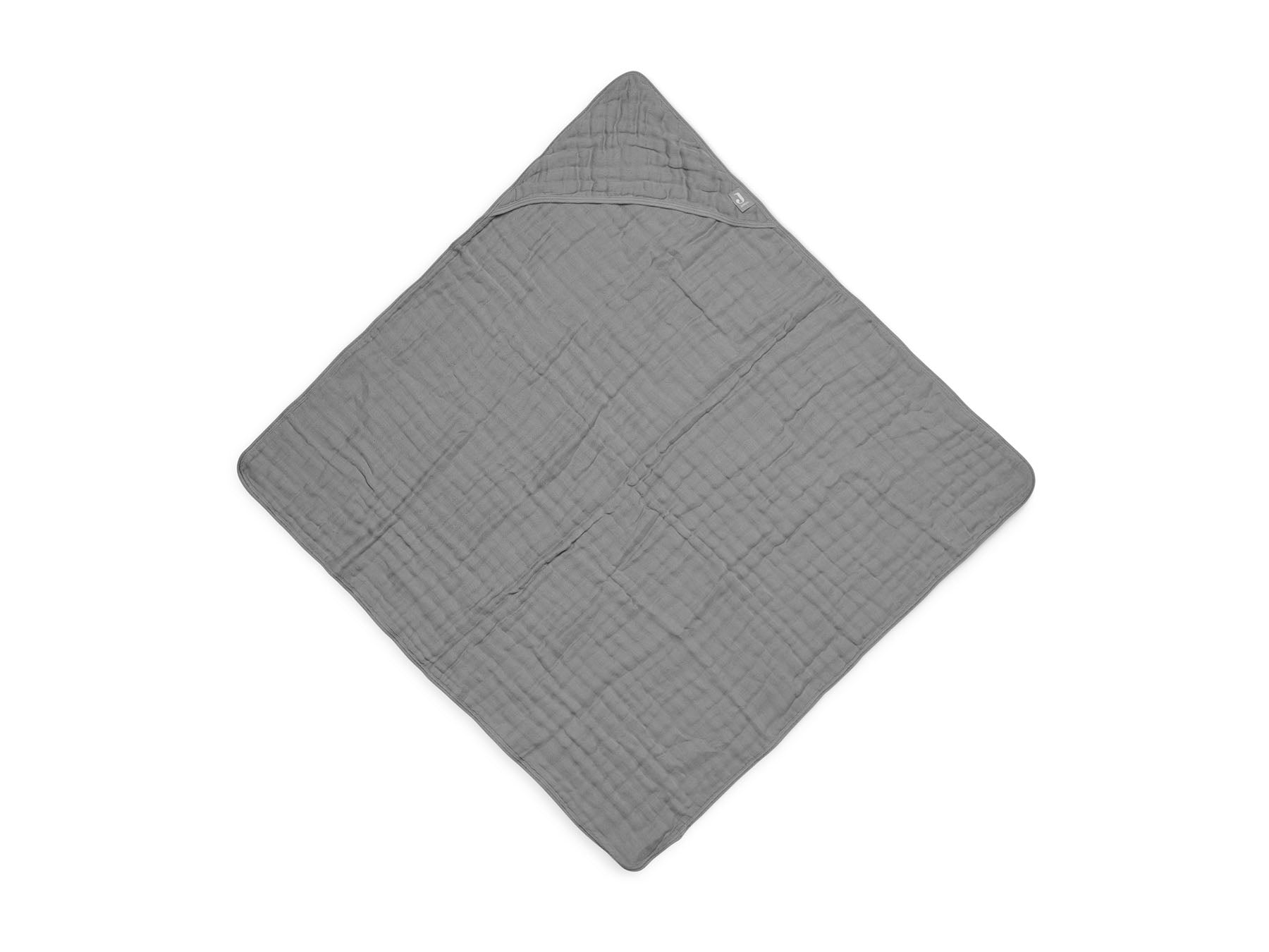 Badcape wrinkled cotton 75x75cm | Storm grey