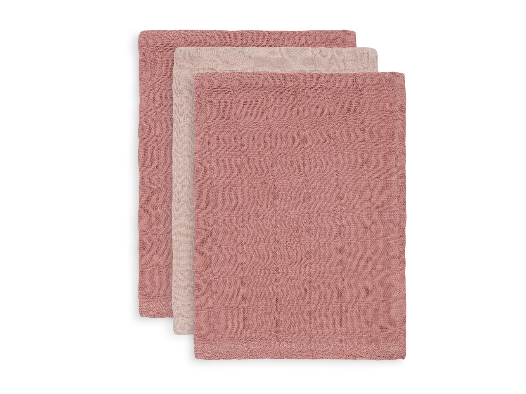 Hydrofiel washandje bamboe 3-pack | Pale pink